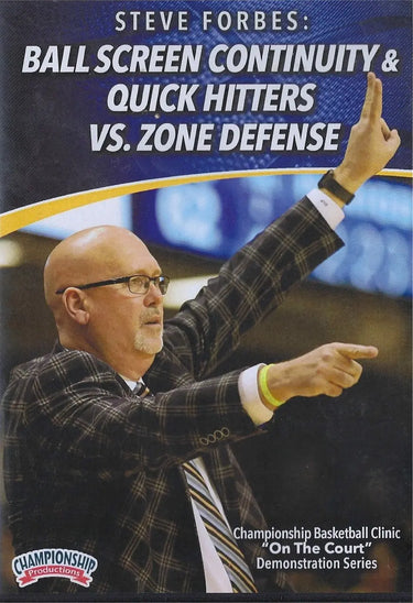 Ball Screen Continuity & Quick Hitters vs. Zone Defense by Steve Forbes Instructional Basketball Coaching Video